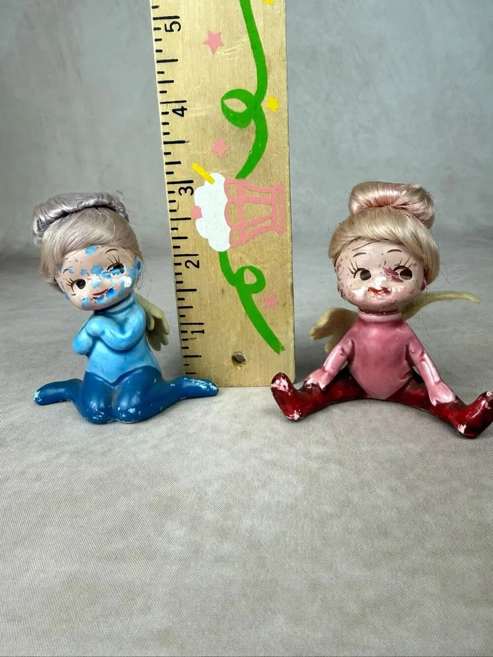 Vintage Pixie Elf Angel Figurines READ Rare 1970s